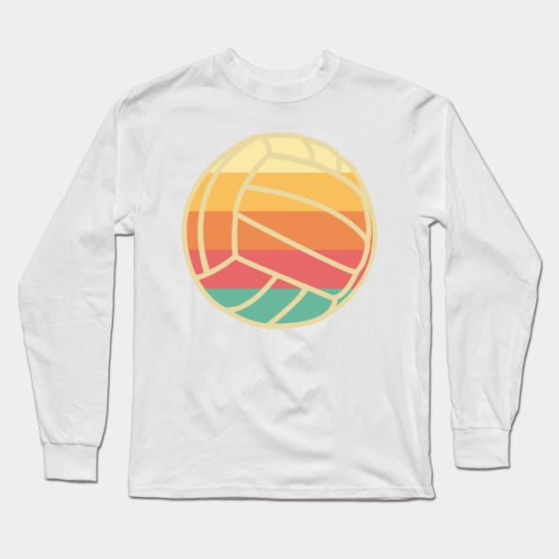 Volleyball Vintage Retro Beach Sunset Vibes Long Sleeve T-Shirt by gillys